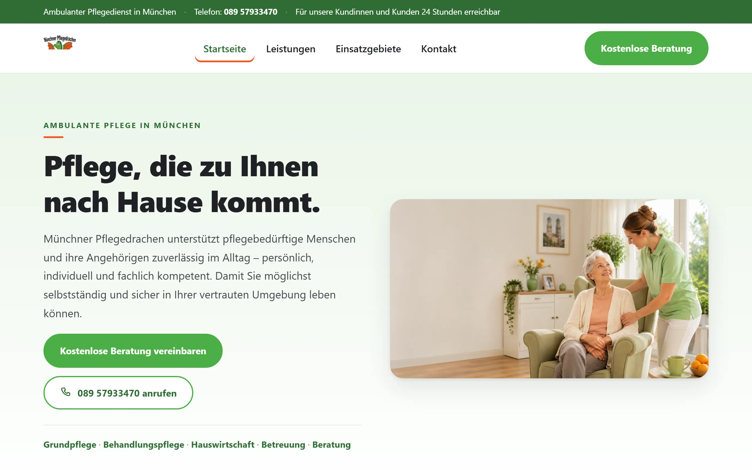 Münchner Pflegedrachen — sajt za ambulantnu njegu